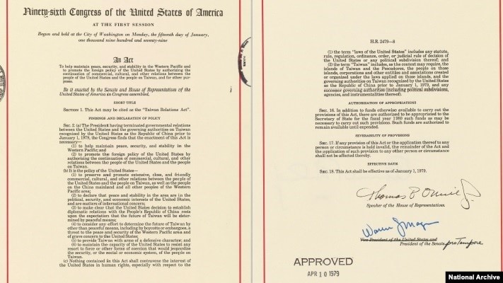 Taiwan Relations Act (Public Law 96-8, 22 U.S.C. 3301 et seq.)